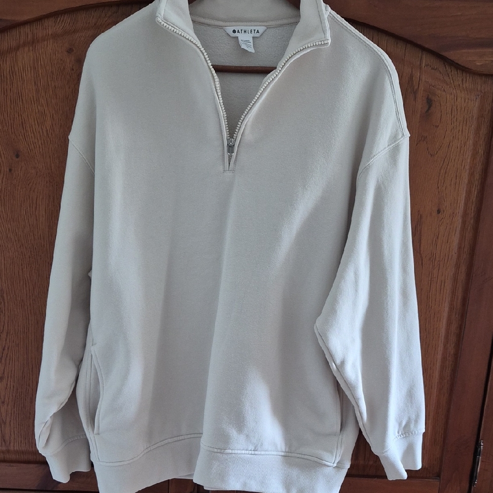 Athleta 1/4 Zip Terry Sweatshirt